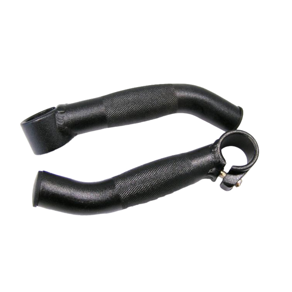 Handlebar Ends 135mm Aluminum Curved Black