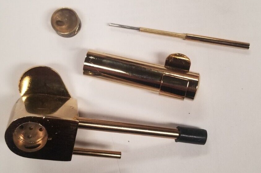 SOLID BRASS Metal Smoking Proto Pipe Style