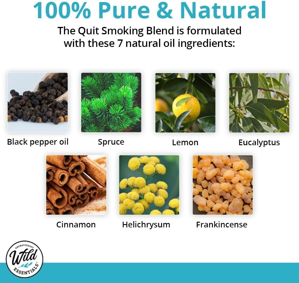 Powerful Therapeutic Quit Smoking Aromatherapy Nasal Inhalers - 100% Natural