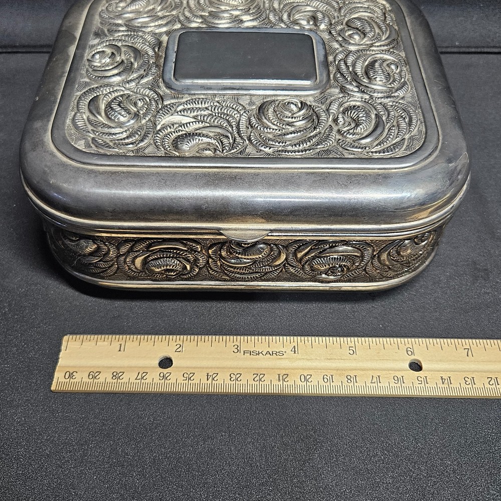 Vintage International Silver Company Silverplated - Red Lined - Jewelry Box