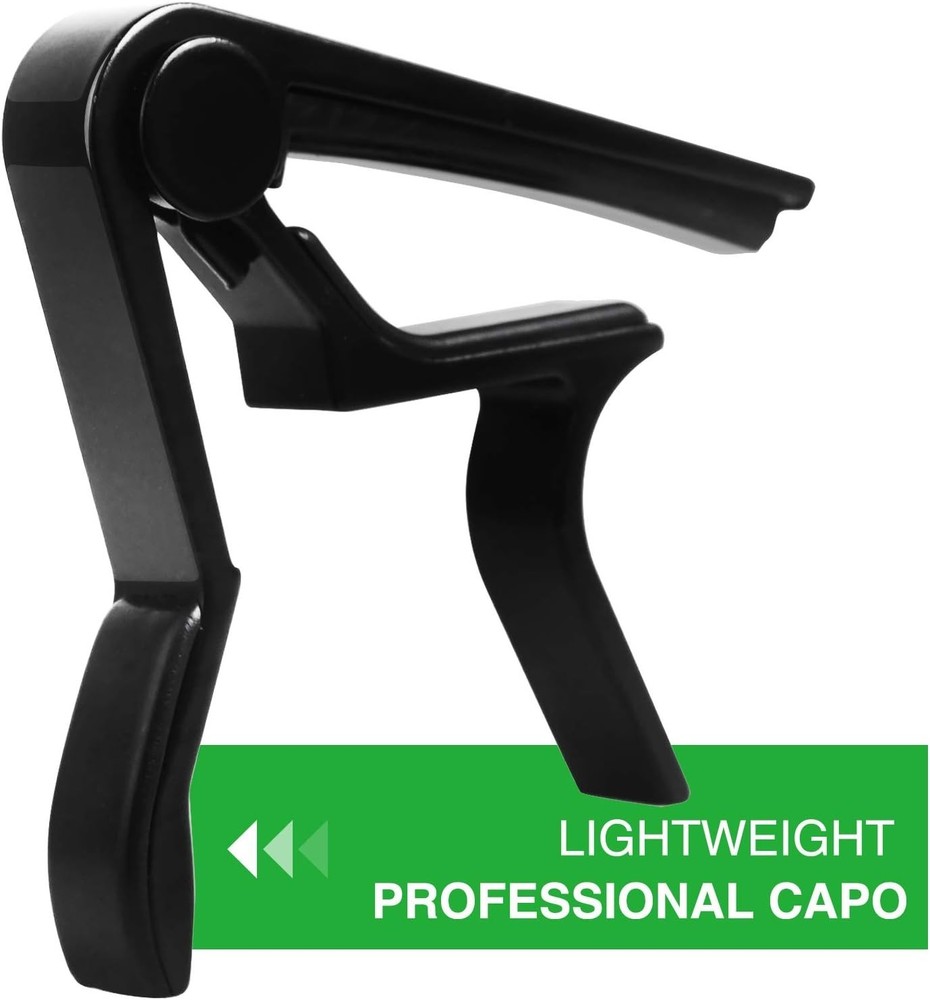 Effortless Key Changes with Modern Black Guitar Capo - 6-String Compatible