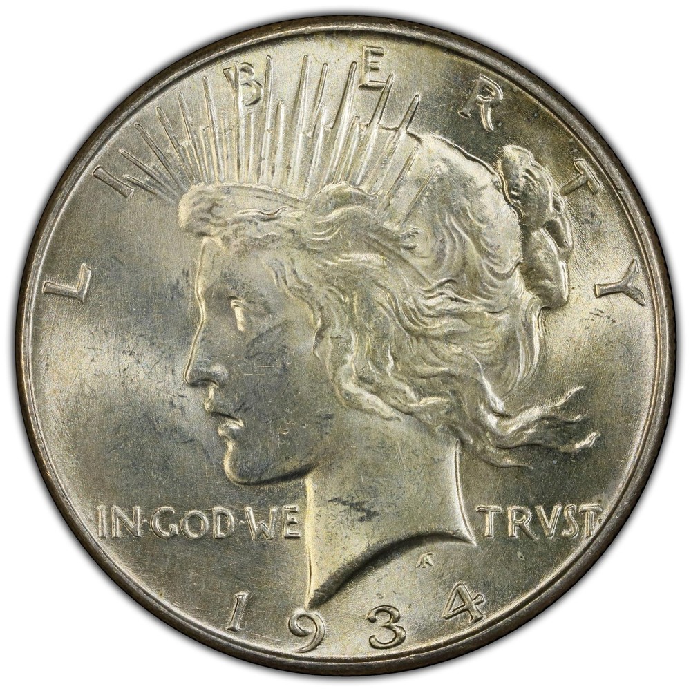 1934 $1 Peace Dollar PCGS MS64