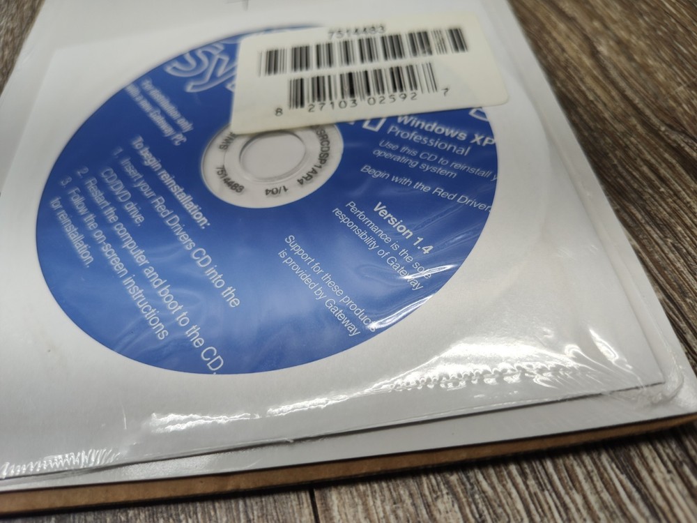 Microsoft Windows XP Professional Service Pack - Version 1.4 - Gateway CD 2002