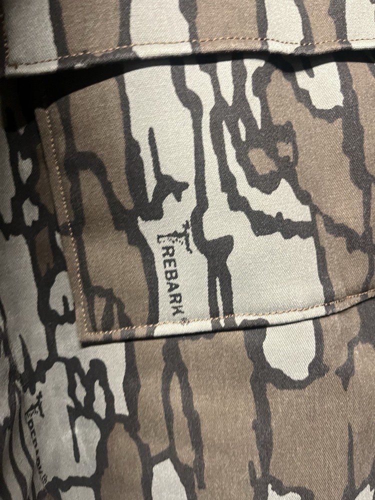 Trebark camo button up coat