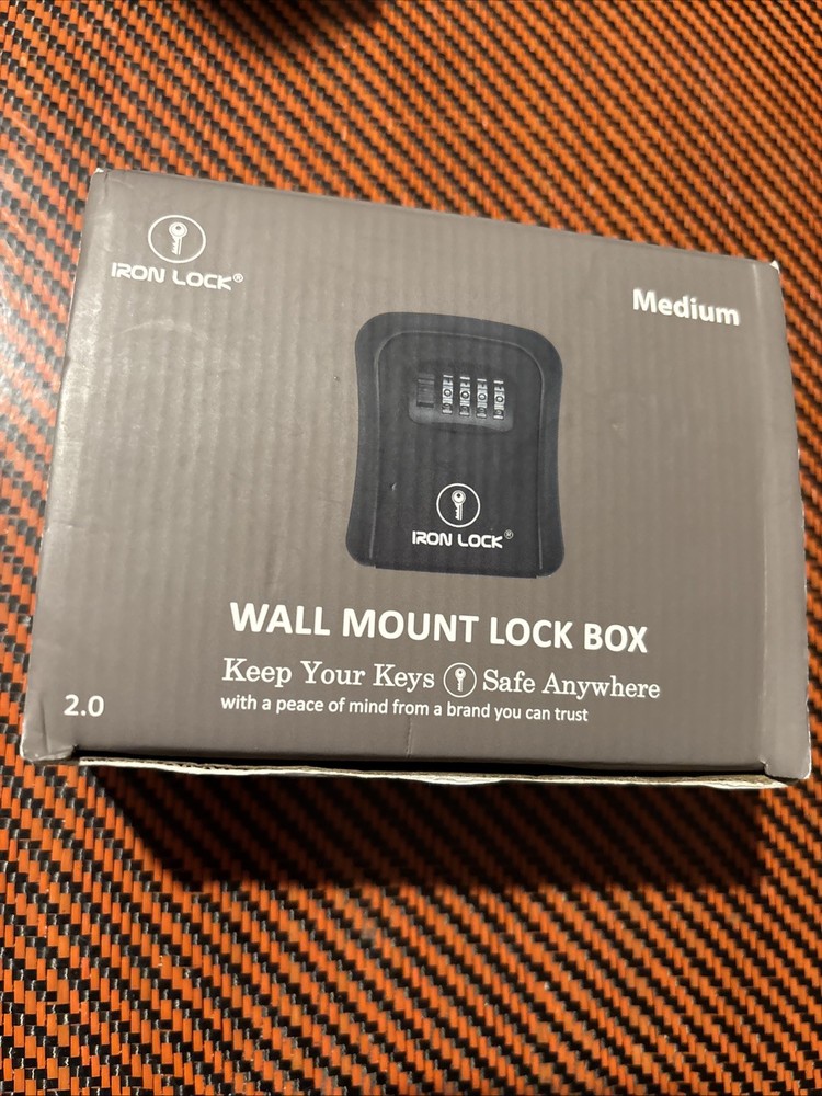Iron Lock® - M Key Lock Box Wall Mount for Keys 4 Digit Combination New