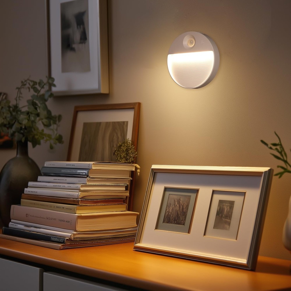 Rechargeable Motion Sensor Night Light Indoor, 2 Pack - Dimmable LED Closet L...