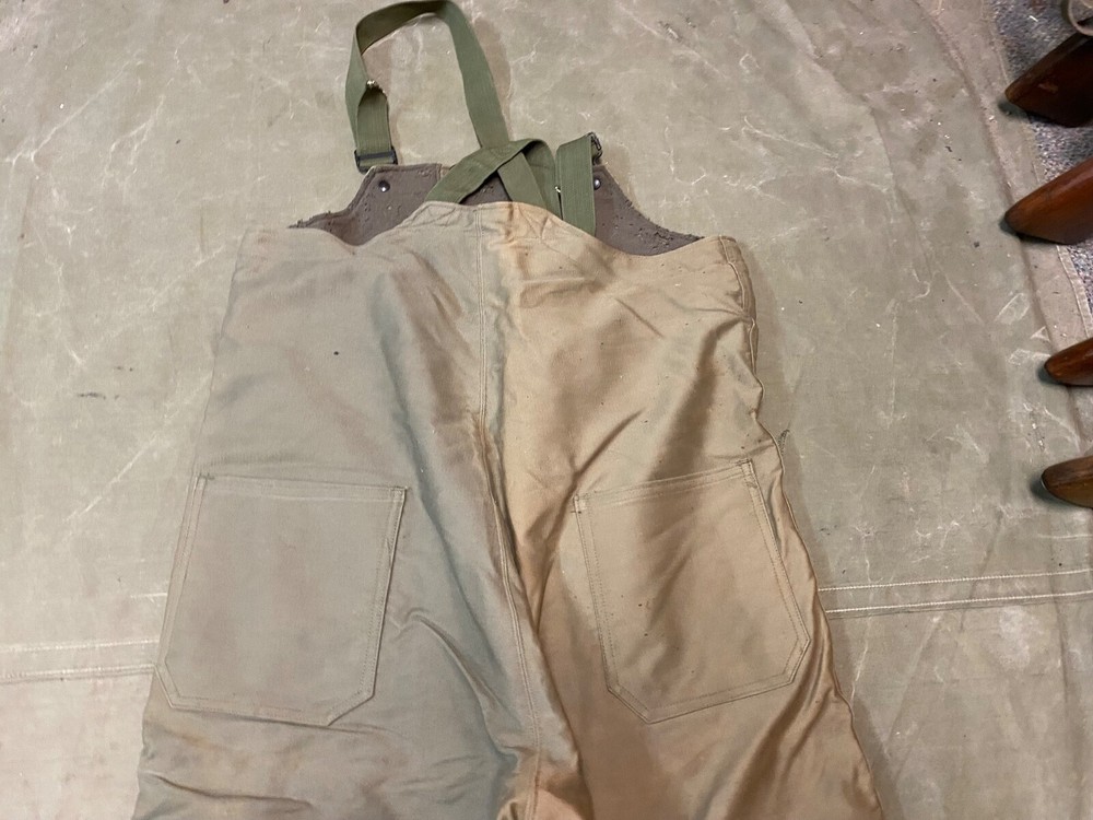 ORIGINAL WWII US NAVY COLD WEATHER WINTER OVERALLS COVERALLS BIBS-MEDIUM