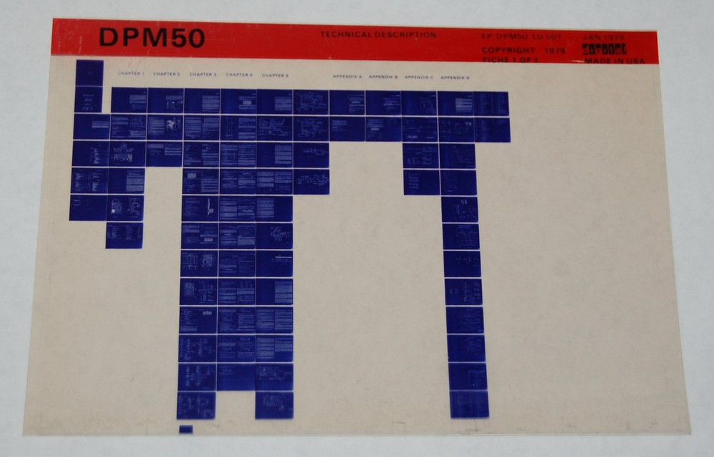 DEC DPM50 Technical Description, Microfiche