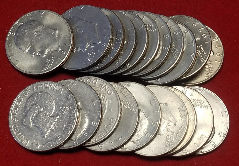 20 Eisenhower Ike Dollars 1971-1978 MIXED DATES