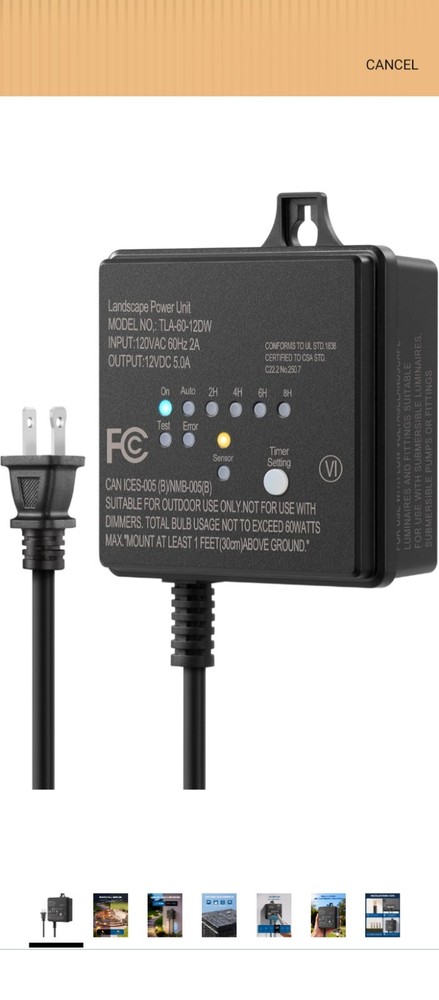 Landscape Lights Controller Low Voltage Transformer with Timer Outdoor