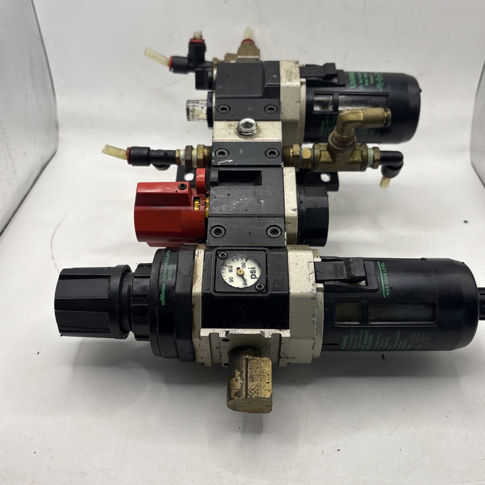Miller Filter Regulator, Exhaust Valve, Distributor, And Lubricator Assembly