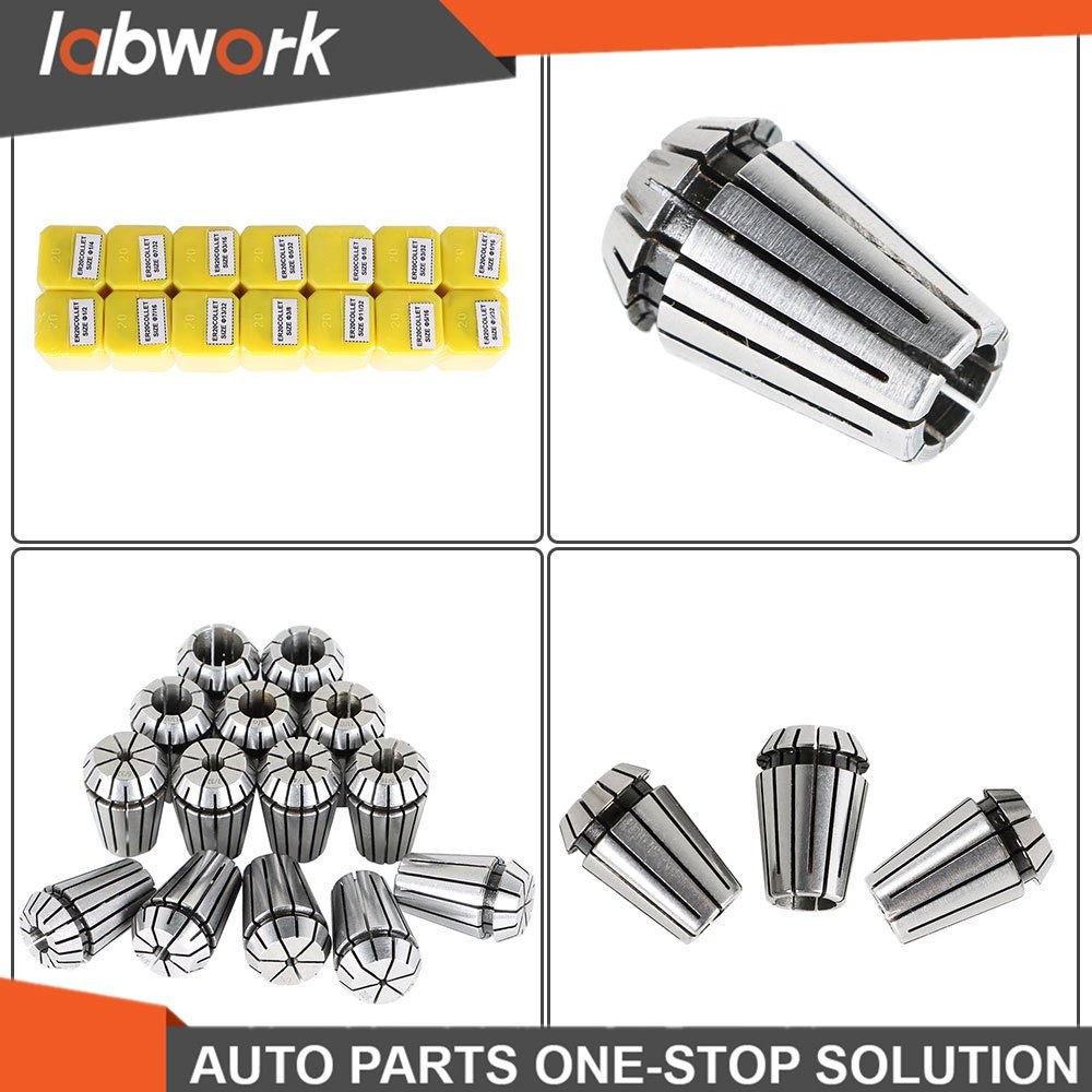 Labwork 14 Pack ER20 Spring Collet Set Fit For CNC Milling Lathe Tool Engraving