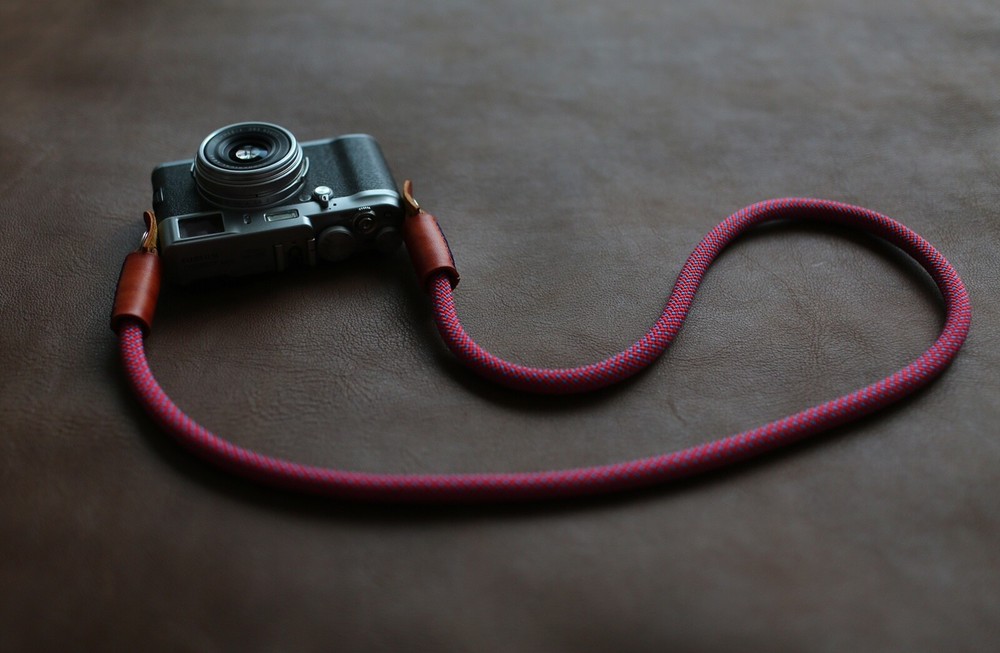 Red & Blue Climbing Rope Camera Strap – Handmade by Windmup