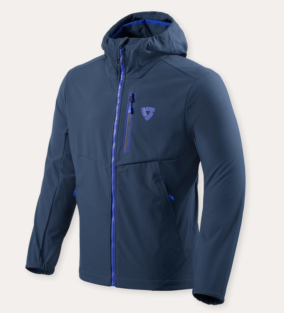 REV'IT JERRY WINDPROOF SOFTSHELL CASUAL LIGHT JACKET DARK BLUE SIZE XL