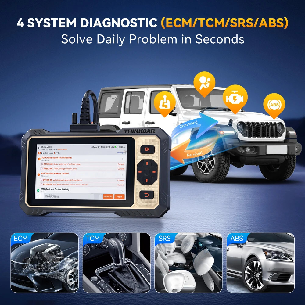 ThinkScan 662 Bidirectional ABS SRS Engine Car OBD2 Scanner Diagnostic Scan Tool