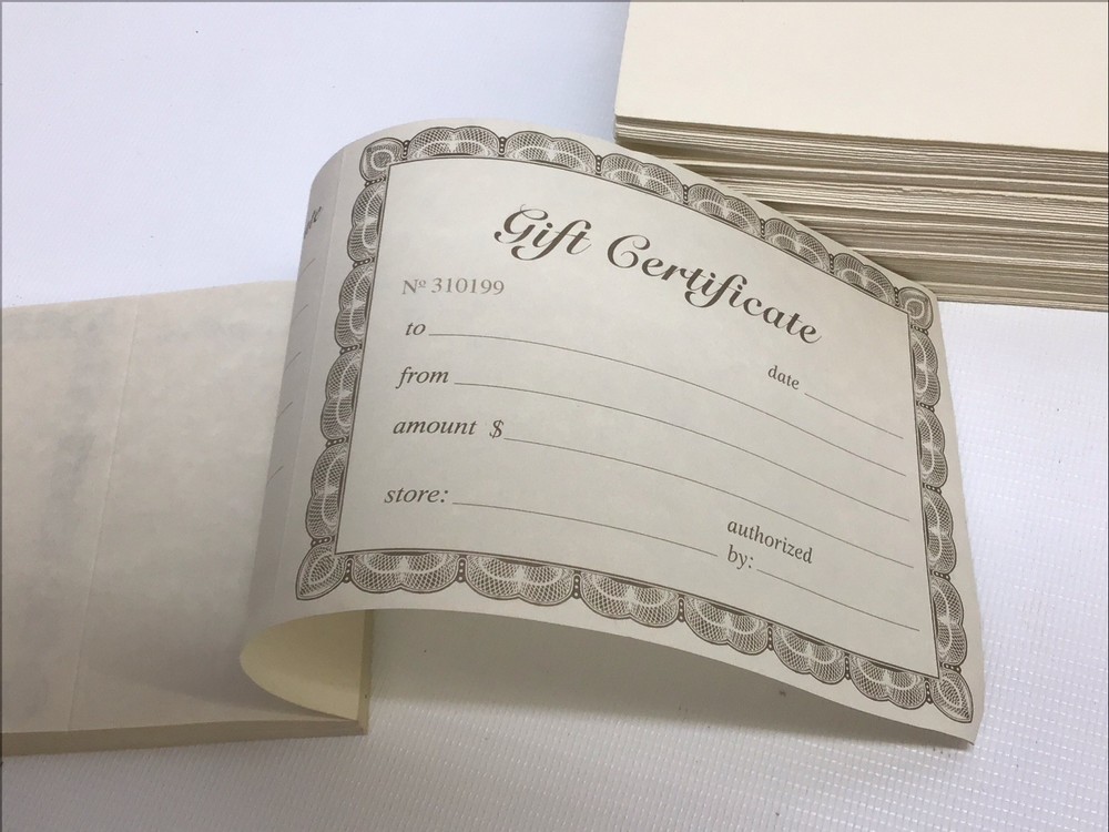 Blank / Customizable Gift Certificates with Envelopes Approximately 50