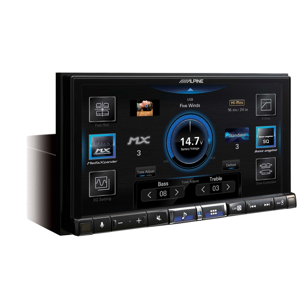 Alpine iLX-507, HCE-C1100 Backup Camera & KTX-C10LP Plate Frame Bundle