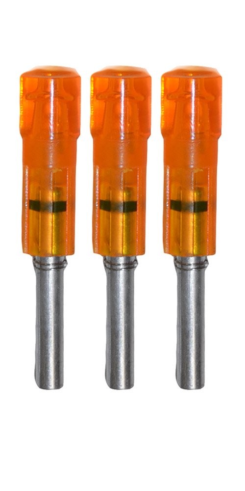 Lumenok Gold Tip Flat Bolt End (3-Pack), HD Orange