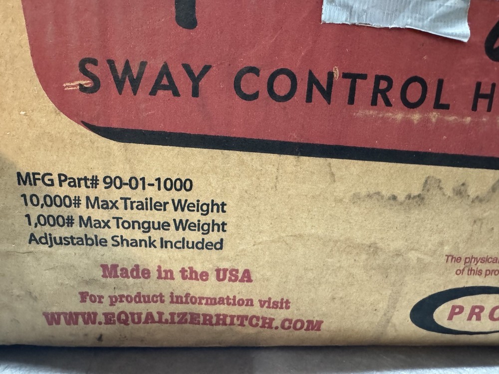 Equalizer 10k Sway Control System. New In Box. Never Used.