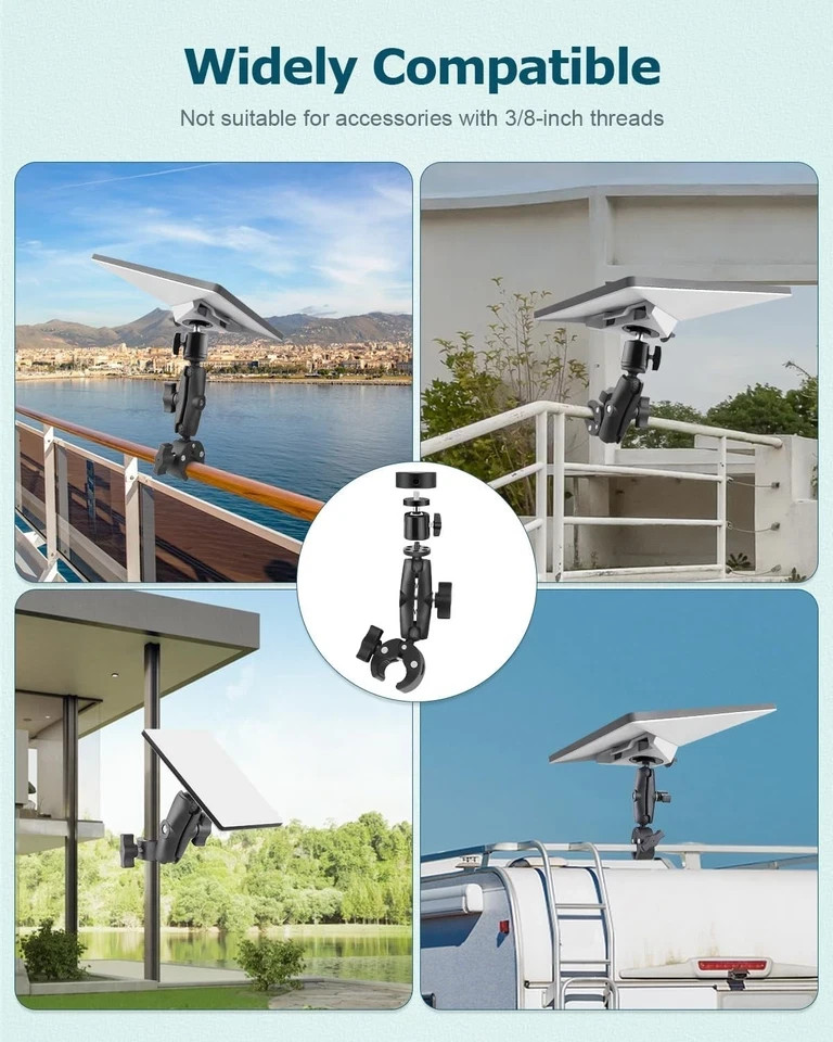 Starlink Mini Mount, Adjustable Clamp Mount for Old Version, Black