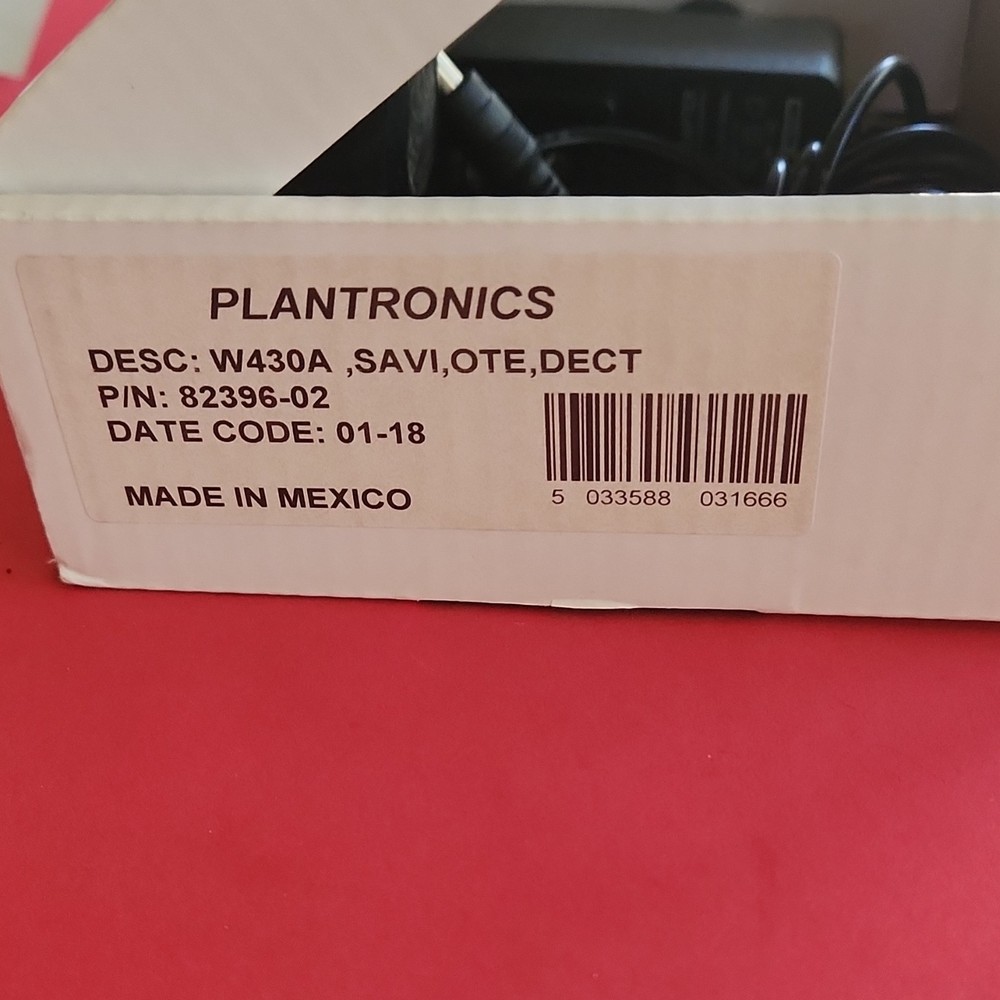 Plantronics W430A DECT Wireless Ear-hook Headset Black Silver Single Earpiece