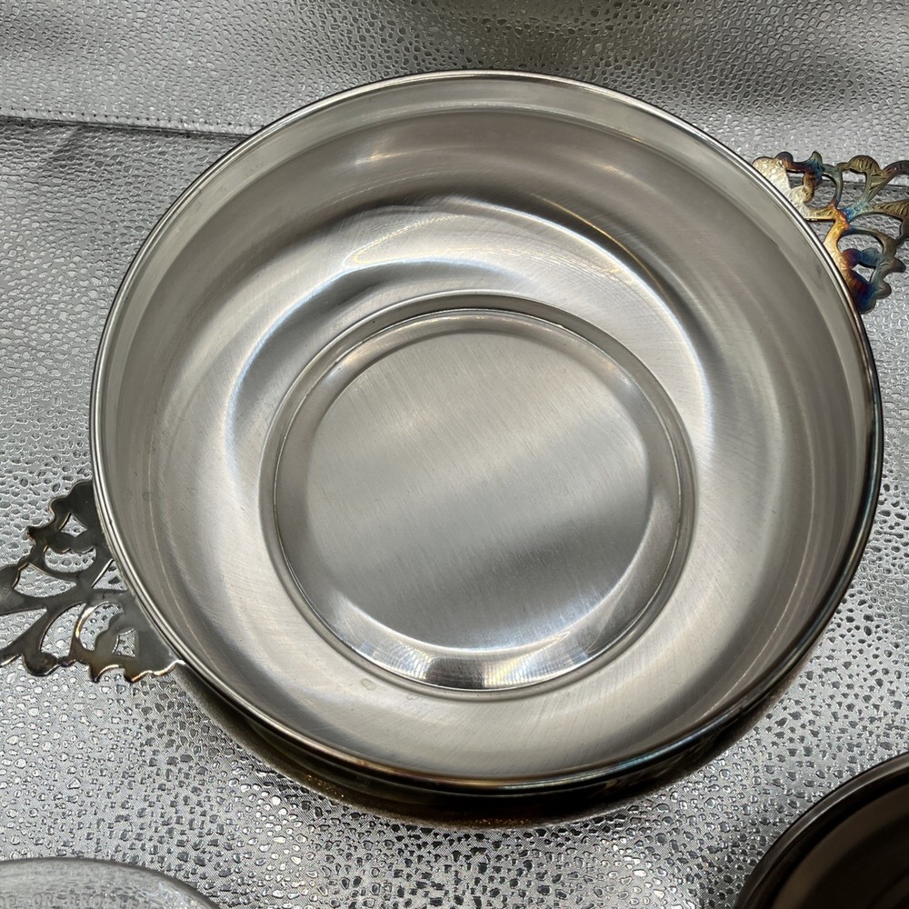 Vintage Reed & Barton Silver-Plated Covered Casserole with Pyrex Insert
