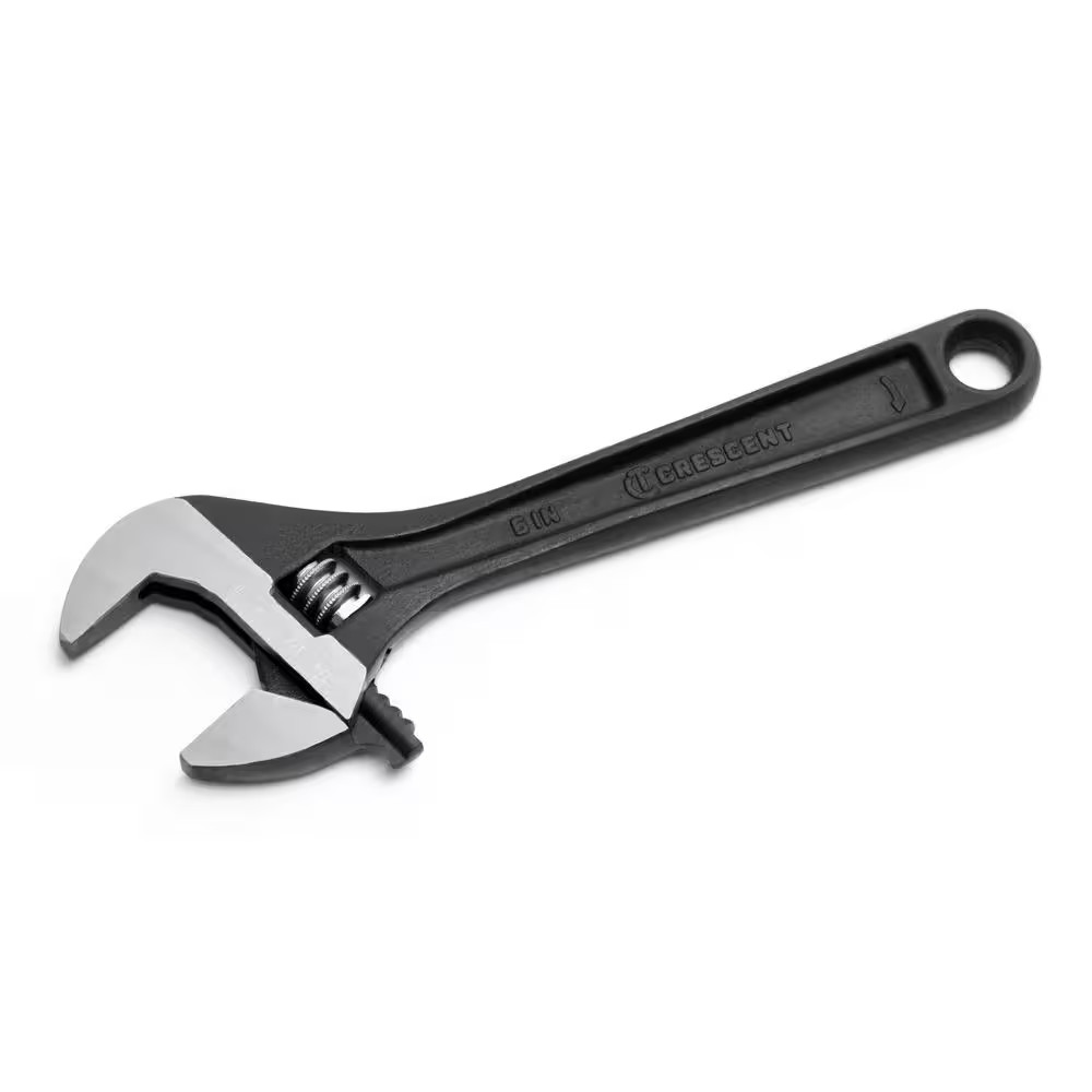 6 In. Black Oxide Adjustable Wrench