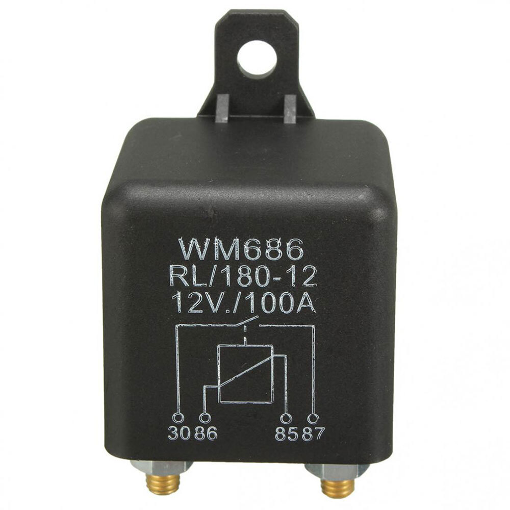 12V 100Amp 4-Pin Heavy Duty ON/OFF Switch Split Charge Relay For Auto Boat Van**