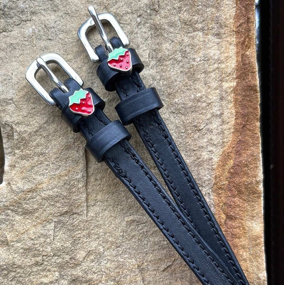 Strawberry Designer Spur Straps - Mane Jane