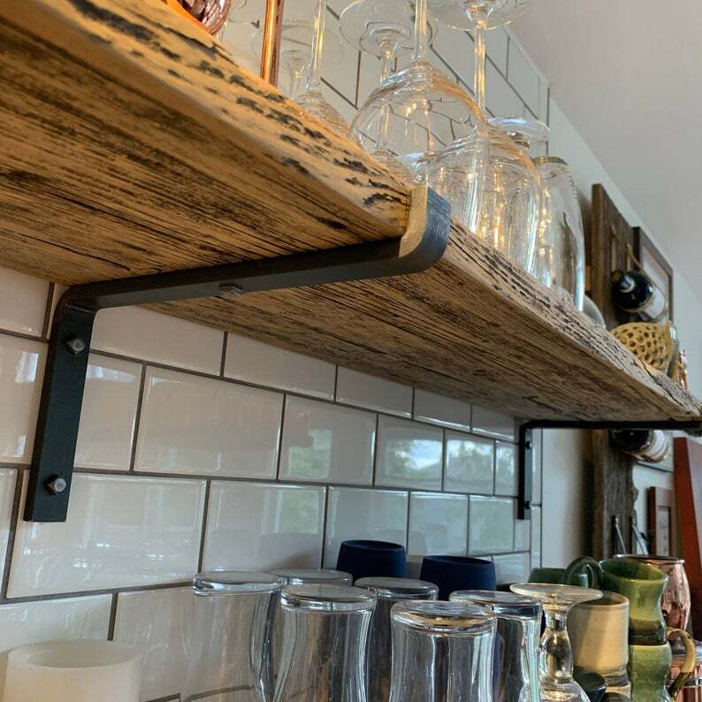 Metal Shelf Brackets Clear wax finish
