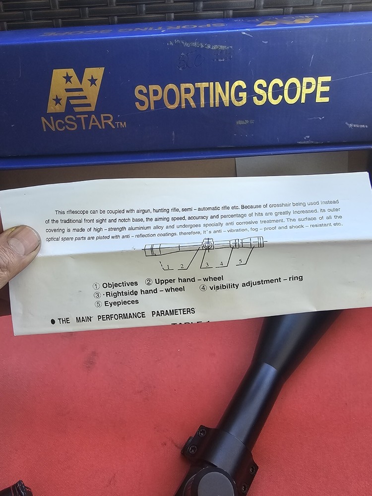 NCSTAR 6-24×50 AOE RANGEFINDER SCOPE IN ORIGINAL BOX USED CONDITION UNTESTED E3