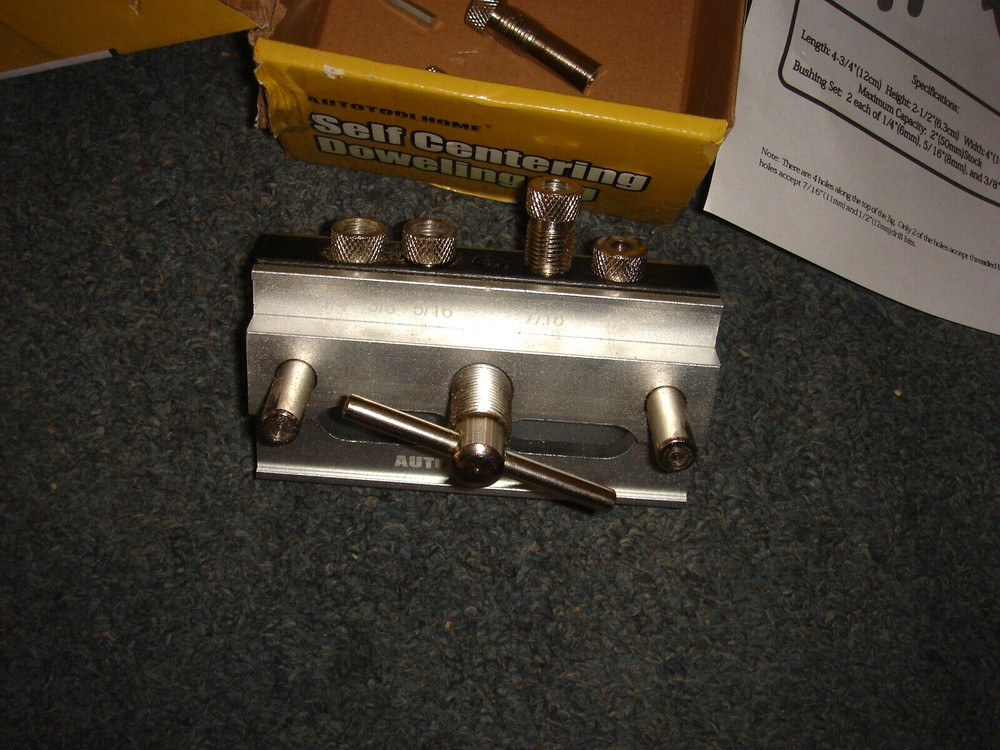 AUTOTOOLHOME Self Centering Doweling Jig NEW OPEN BOX UNUSED.