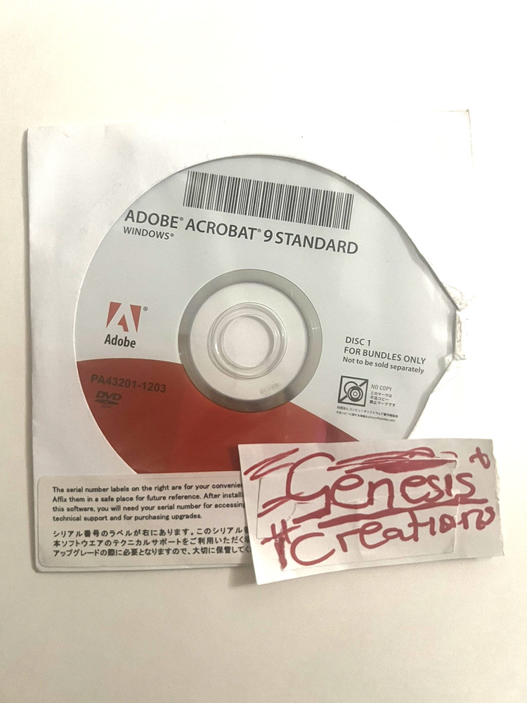 Adobe Acrobat 9 Standard for Windows Disc 1