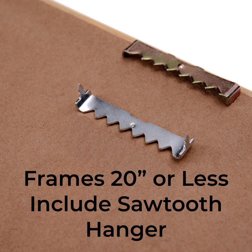 6x20 Frame Brown Solid Wood Picture Frame Width 0.75 Inches | Interior Frame Dep