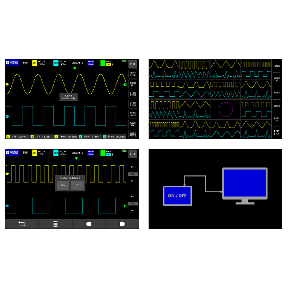 Digital Tablet Oscilloscope for FNIRSI Mini 7" Touch Panel 2CH 100MHz