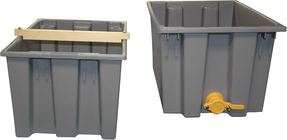 , Plastic Uncapping Tank, Gray, Multi-Purpose Honey Extraction & Straining Solut