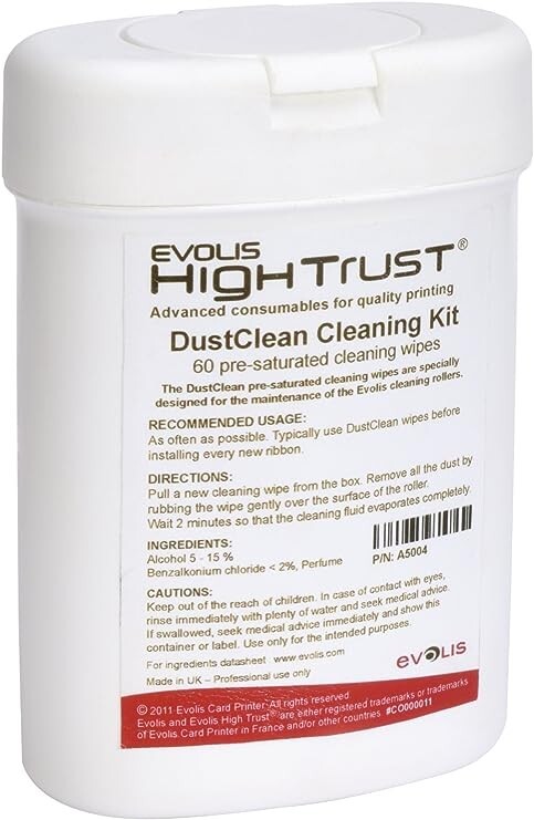 Evolis ACL002 Advanced Cleaning Kit Advanced Cleaning Kit- 2 pre-saturated T ca