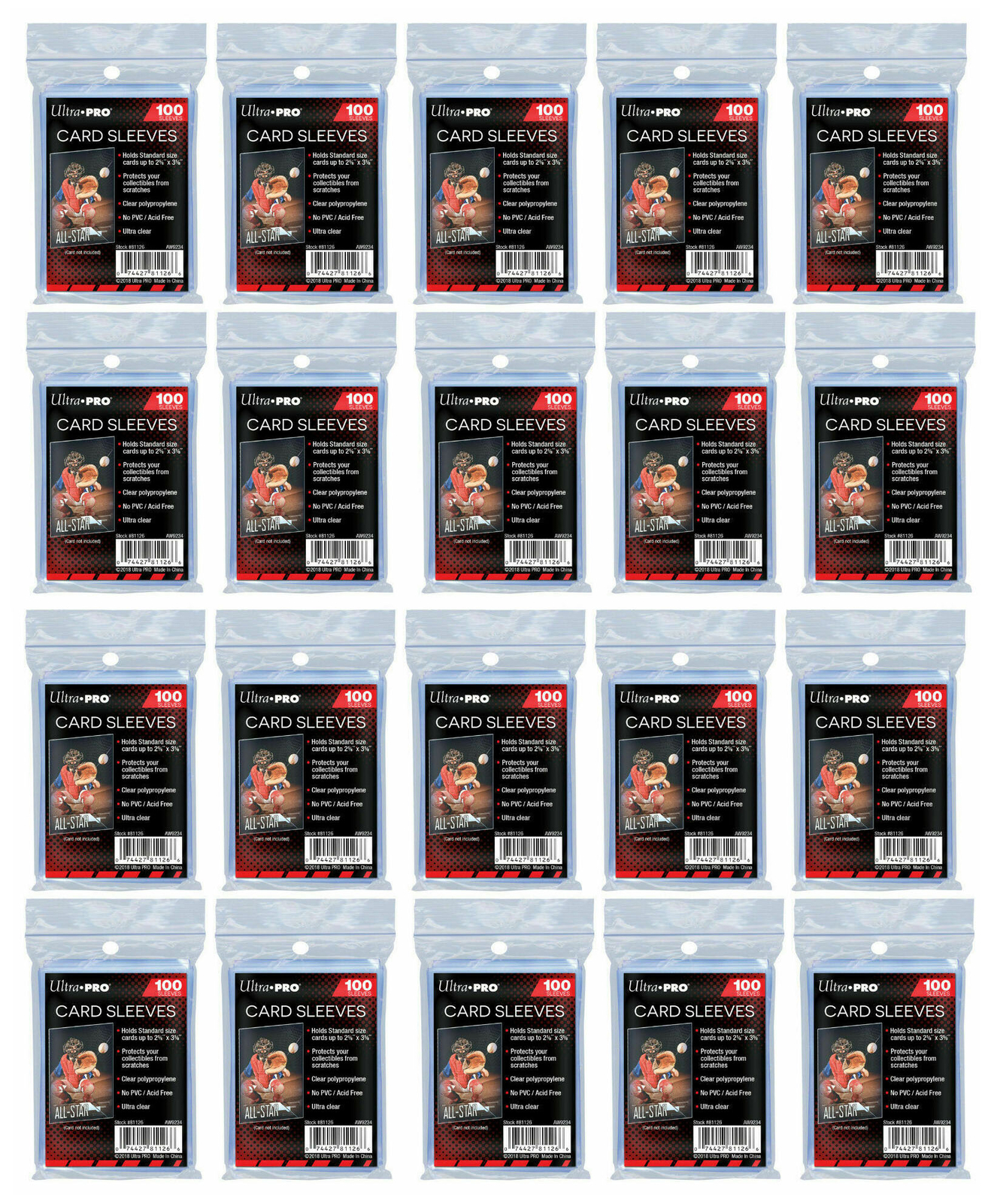 2000 ULTRA PRO Trading Card Soft PENNY SLEEVES NEW Poly No PVC 81126 Sealed