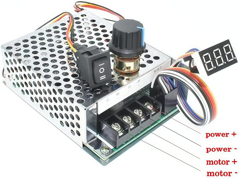 Adjustable 60A PWM DC Motor Speed Controller 10-55V Forward Reverse Switch