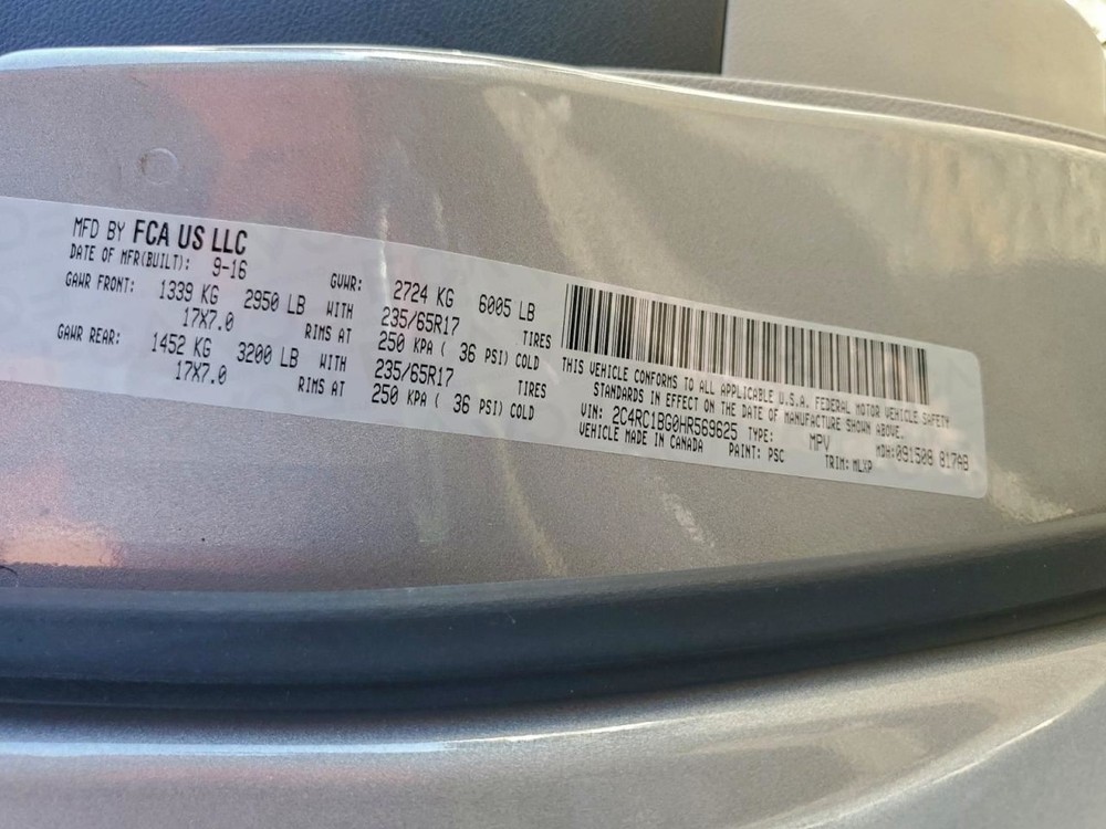 CONTROL PANEL OEM 17-18 CHRYSLER PACIFICA 1YR WRNTY