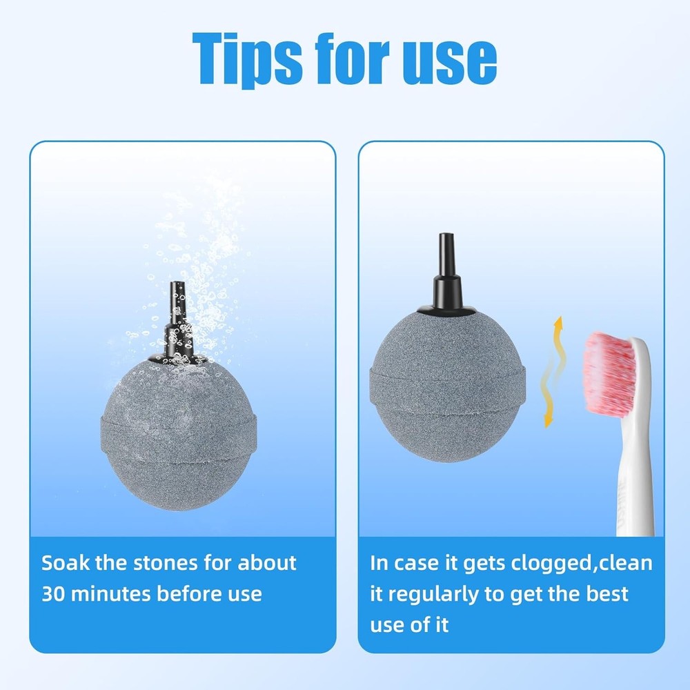 2" Pond Air Stones 4-Pack Aerator Oxygen Diffusers for Aquariums