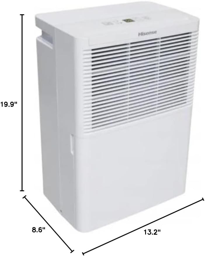 Hisense 30 Pt Dehumidifier – Refurbished, LED Display, 1500 sq ft Compact