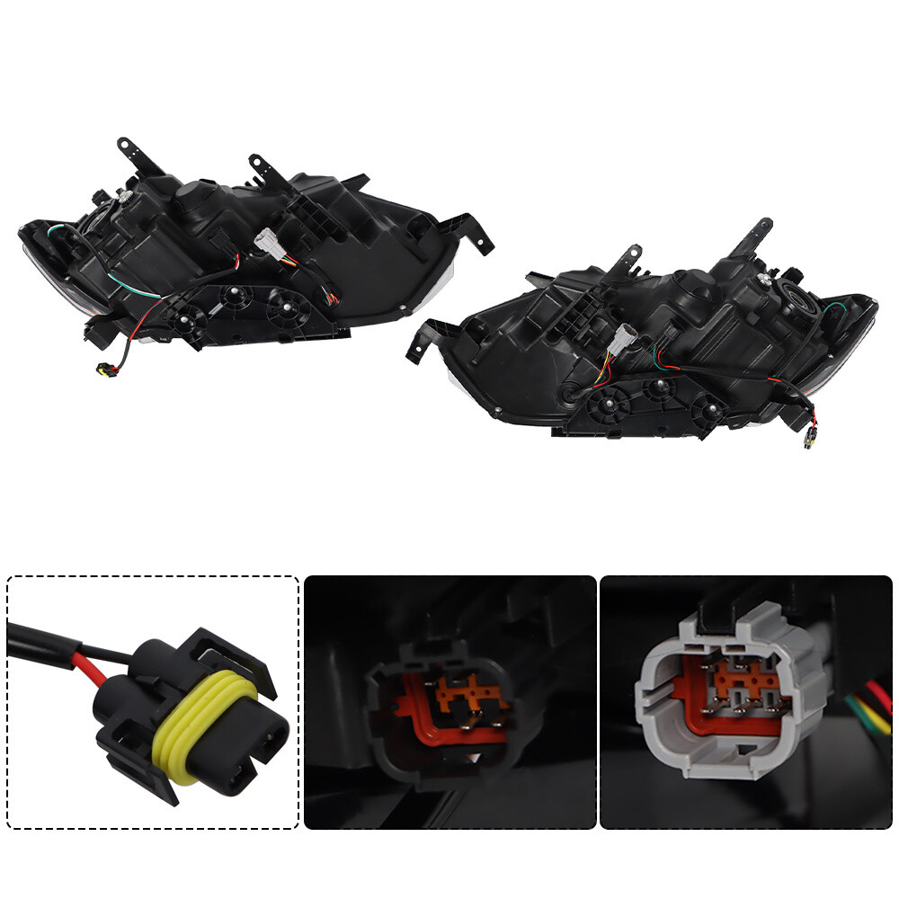 Fit For nissan Rogue 2017-19 Headlights Halogen Factory LED DRL Pair Left+Right