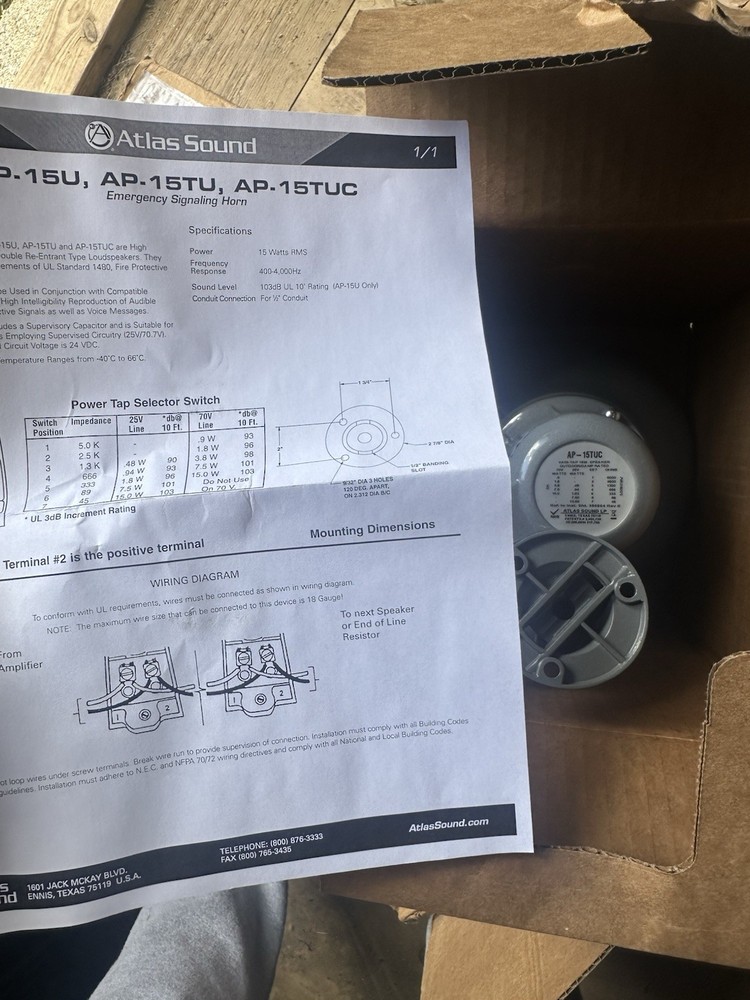 Atlas Emergency Speaker