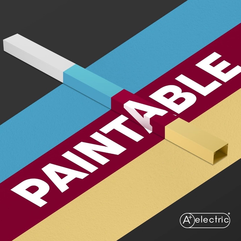 Customizable 315" Cable Raceway Kit - Effortless Installation for Clean Spaces