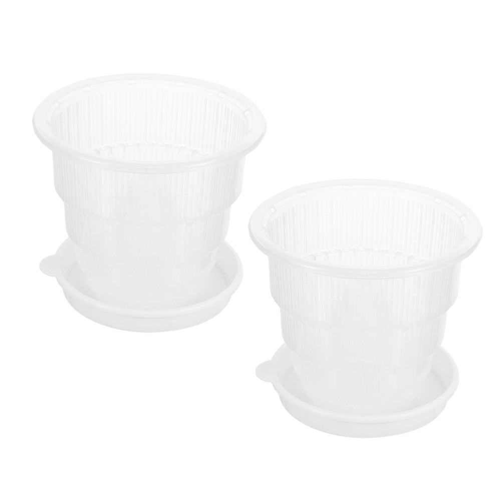 Transparent Orchid Pot Plastic Flowerpots High Transparency Clear
