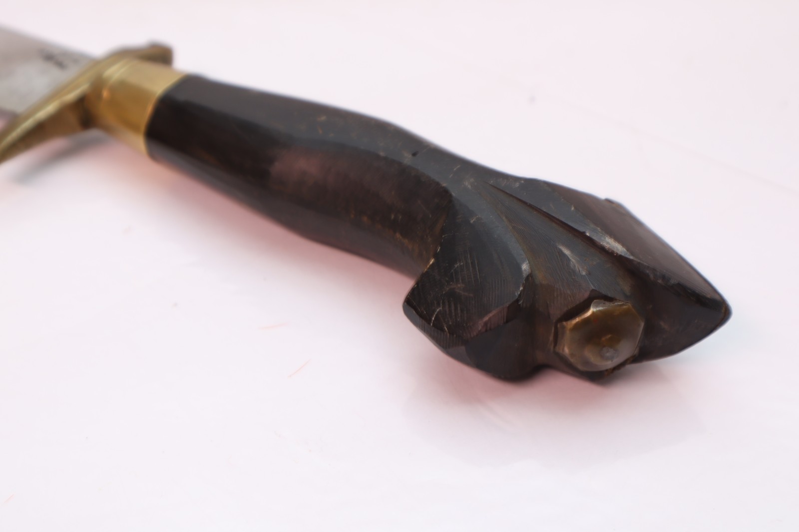 Vintage Philippine Negrito Bolo Knife - 22" Kriss Dagger Leather Sheath Filipino