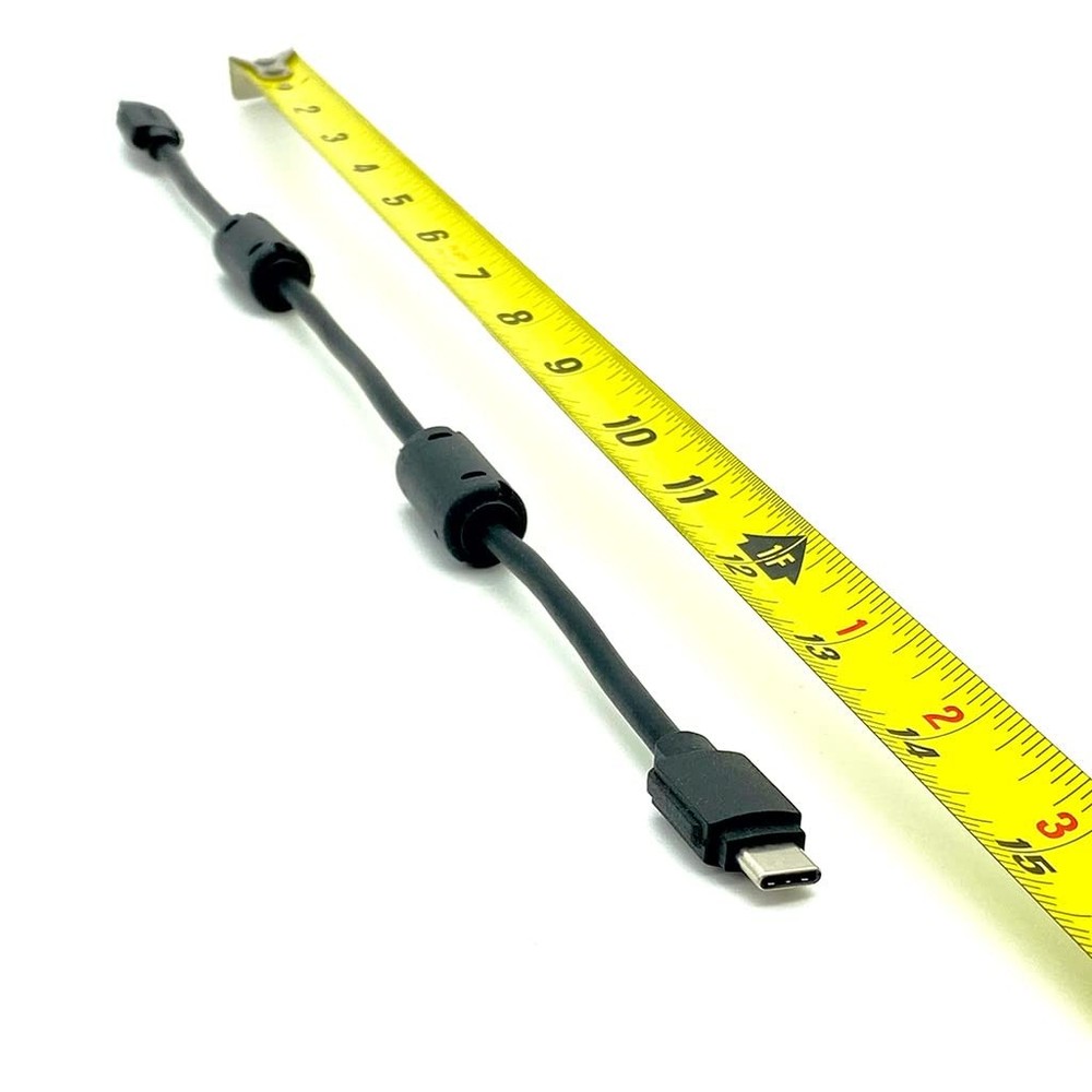 Shielded Short USB-C to Cable with Ferrites Black