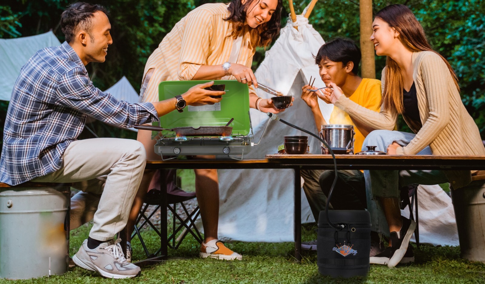 Flame King Gas Hauler for 3 lb. Propane Tank-Insulated Protective Carry Case