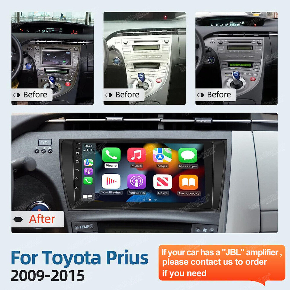 9in 64GB For Toyota Prius 2010-2015 Android 13 Carplay Auto Stereo Radio GPS Nav